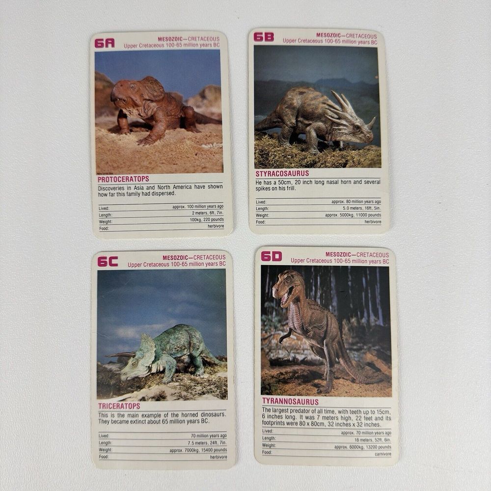 Vintage FX Schmid Animal Rummy Card Game Dinosaurs Prehistoric Animals COMPLETE - Picture 14 of 16